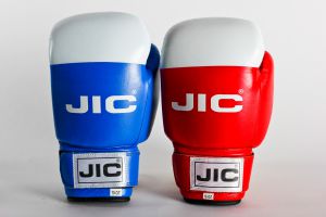 Перчатки боксерские соревновательные JIC, кожа ― НатурКлаб