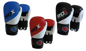 Перчатки  боксерские RDX BGX T3, ПУ, черные ― НатурКлаб